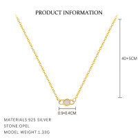wholesale S925 Sterling Silver Star Zircon Necklace For Women, Fashionable, Light Luxury, Square Necklace, Versatile, Exquisite, Trendy, Collarbone Chain, European And American Style-A3935-Gold 925 Silver