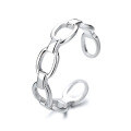 wholesale S925 Sterling Silver Korean-style Light Luxury Hollow Thin Chain Open Ring for Women, Trendy and Elegant-0-4