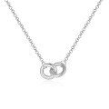 wholesale S925 Sterling Silver Fashion Minimalist Double Loop Necklace, Popular Ins Style Möbius Choker Accessory-0-6