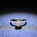 Sterling Silver D Color Moissanite Ring, 1 Carat, Multiple Styles-0-1