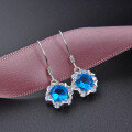 wholesale S925 Sterling Silver Fashion Crystal Flower Earrings Korean Style Zircon Inlaid Minimalist Elegant Earrings for Women-0-1