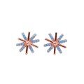 wholesale S925 Sterling Silver Maker's Sunflower Snowflake Earrings, Fashionable Retro European and American Niche Design, Versatile and Stylish Ear Jewelry-0-4
