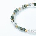 wholesale S925 Sterling Silver New Exquisite Small Handmade Beaded Green Moss Bracelet for Women Fashion Trend Pearl Bracelet-0-2