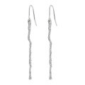 wholesale S925 Sterling Silver Korean Style Minimalist Textured Branch Design Ear Studs for Women-0-5