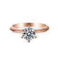 wholesale 9/10/14/18k Rose Gold, White Gold, Yellow Gold Classic Minimalist Six-Prong 1-Carat Moissanite Ring for Men and Women-0-3