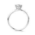 wholesale Au750 18K Gold Design-Infused Engagement Ring Setting with 1 Carat Lab-Grown Diamond, Genuine Twisted Shank Women's Style-0-2