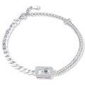 wholesale S925 Silver Bracelet for Women, Trendy High-End Designer-Inspired Minimalist Style-0-0