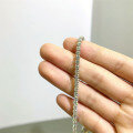 wholesale S925 Sterling Silver Moissanite Full Diamond Tennis Bracelet for Women, Ins Hip-Hop Cuban Micro-Paved Single Row Design Line Bracelet-0-3