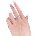 wholesale S925 Sterling Silver Plant-inspired Vintage Brushed Dreamy Butterfly Ring, Fashionable and Versatile with a High-end Feel-0-4