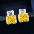 wholesale S925 SilverJewelry 8*10 Imported High-Carbon Diamond Yellow Diamond Earrings Earrings for WomenLuxury for AliExpress Wish-0-3