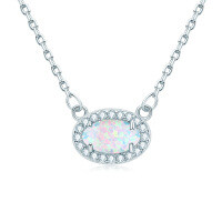 S925 Silver Saturn Orbit Opal Pendant Necklace-Style I [Clearance Sale with Free Shipping]  925 Silver