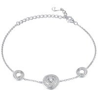 wholesale Silver S925, time diamond dial bracelet, high-end fashion, designer-inspired silver bracelet-Platinum 925 silver