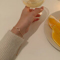 wholesale Gold-plated 925 Sterling Silver Heart Bracelet, Minimalist Vintage Ins Niche Design-0-1