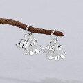 wholesale S925 Sterling Silver Lily of the Valley Pendant with Bow and Bell Charm for DIY Bracelet, Factory Direct-0-1