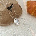 wholesale S925 Sterling Silver Korean Style Dough Pendant Necklace for Women, Small Batch Design, Luxury Minimalist Collarbone Chain with a Premium Feel-0-5