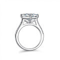 Sterling Silver 3ct Moissanite Ring, Women's Princess Radiant Square Cut Wholesale-0-0