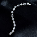 wholesale 925 Silver New 15ct Simulated Full Diamond Bracelet for Women, TrendyIns Style Hot-Selling Jewelry-0-1