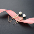 wholesale S925 Silver Cold Style Fashion Accessories Ear Hooks, Korean Pearl Earrings, Women's Elegant Diamond-Studded Ear Drops-0-3