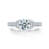 Sterling Silver S925 Classic Ladies' Shimmering Zirconia Proposal Ring, Final Sale.-Style J [Clearance Sale with Free Shipping]  US Size 6