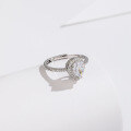 wholesale S925 Sterling Silver Waterdrop Pear-Shaped Ring for Women with Ice Flower Cut and High-Carbon Diamond-0-5