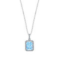 Metal Alloy Super Sparkling Square Zirconia Women's Necklace 2025 New Pendant Choker-0-3