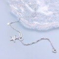 wholesale S925 Sterling Silver Geometric Five-Pointed Star Bracelet, Ins Style, Personalized Design, Versatile Daily Wear Women's Best Friend Jewelry-0-2