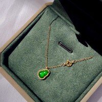 wholesale S925 sterling silver full body Ins style 18K gourd necklace, symbolizing fortune and prosperity, featuring a personalized, exquisite, and fashionable design for versatile women's wear-BX0077-Gold>925 Silver