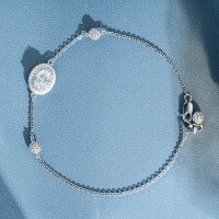 Sterling Silver Iced Cut Radiant Cut 5A Zircon Full Diamond Bracelet-Silver - SL096  925 Silver