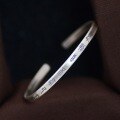 wholesale 925 Sterling Silver, Not Delighted by External Gains nor Saddened by Personal Losses, Handmade Ethnic Ancient Style Student Adjustable Bracelet Exquisite-0-5