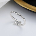 wholesale S925 Sterling Silver Interwoven Creative Irregular Graffiti Letter Ring, Internet-Famous Luxury Index Finger Ring for Women-0-0