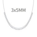 wholesale 925 Sterling Silver Cross-Border European and American Women's Small Luxury Tassel Geometric Pendant Stackable Layering Collarbone Necklace-0-55
