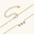 wholesale 925 Sterling Silver Cross-Border Fashion Ins Style Moissanite Necklace for Women, High-End Design Three-Stone Pendant Collarbone Chain-0-2