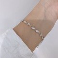 wholesale S925 Sterling Silver Minimalist Bracelet for Women, Small Niche Design, Gift for Girlfriend on Qixi Festival, Plain Silver Jewelry-0-3