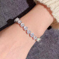 wholesale S925 Sterling Silver Full Diamond Heart Bracelet, New Arrival from Zhuozhifan Jewelry, Fashionable and Elegant in a Mingyuan Style-0-1