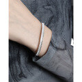wholesale S925 Sterling Silver minimalist vintage vertical stripe designinsbracelet for women-0-3