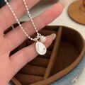 wholesale S925 sterling silver beaded Swarovski natural pearl necklace for women, ins, new fashion collarbone chain-0-1