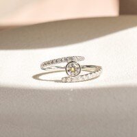 wholesale S925 Sterling Silver Red Elk Exquisite Full Inlaid Zircon Ring, European and American Fashion Wedding Ring for Women, Cross-Border New Product Ring-BZ0762-White Gold US Size 10