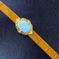 wholesale S925 Silver Natural Larimar Cabochon Strap Convertible Pendant Bracelet Live Stream Supply Chain-0-2