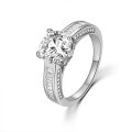 wholesale S925 Sterling Silver 2 Carat Moissanite Closed Ring Cross-Border Temu Hot Selling New Style Source Factory Wholesale-0-6