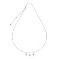 wholesale 925 Sterling Silver Cross-border Women's Waterdrop Mermaid Tear Sparkling Pendant Design Unique Ladies Collarbone Chain Wholesale-0-4