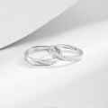 wholesale 925 Sterling Silver Mobius Best-Selling Versatile Couple Rings, Minimalist and High-End Style Matching Bands for Girlfriend for 520-0-1