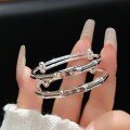 wholesale 9999 Sterling Silver Children's Bracelet Sliding Silver Bracelet Ice Crush Auspicious Words Bangle Baby Bracelet Wholesale Full Moon Gift-0-1