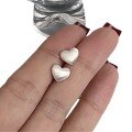wholesale S925 Sterling Silver Fresh and Sweet Brushed Heart Stud Earrings, Small and Chic Design Women's Jewelry M05104-0-4