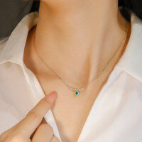 wholesale S925 Sterling Silver Red Elk Full Body Pendant Necklace for Women, Minimalist and Versatile, Exquisite and Elegant for Daily Wear-BX0115-White Gold 925 Silver