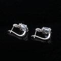 wholesale S925 silver lightweight luxury natural topaz gemstone earrings with a high-end feel-0-2