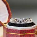 wholesale S925 Sterling Silver Crown Ring for Women, Stackable and Versatile with Zircon, Factory Direct-0-2