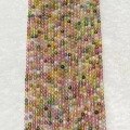 wholesale Metal material natural candy-colored tourmaline round bead small particles versatile DIY accessories semi-finished rainbow tourmaline 3mm stringing beads-0-2