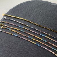 wholesale S925 Sterling Silver European and American Cross-Border New Wedding Bracelet for Women with Rainbow Zircon, Fashionable and Unique Designer Accessory-DY150177-SG-CS#16 925 Silver