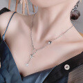 wholesale S925 Sterling Silver Multi-element Accessory Star and Heart Pendant Necklace, Ins Street Style Collarbone Chain for Women-0-1
