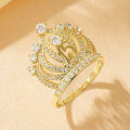 Metal Princess Queen Crown Light Luxury Niche Ring Fashionable Elegant Ins Jewelry Wholesale Direct-0-5